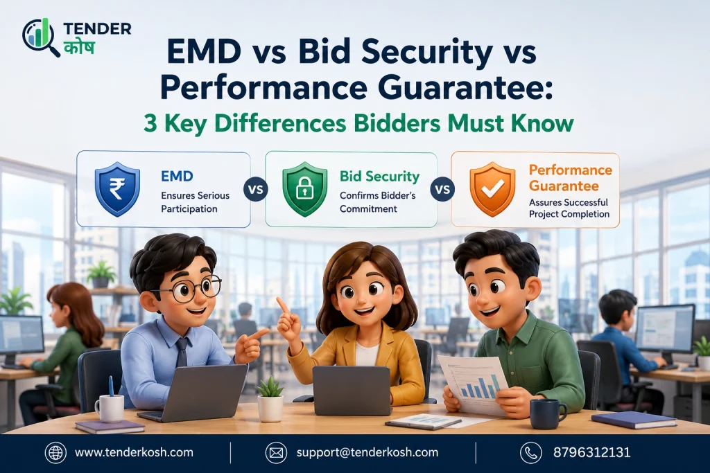 EMD vs Bid Security vs Performance Guarantee: 3 Key Differences Bidders Must Know